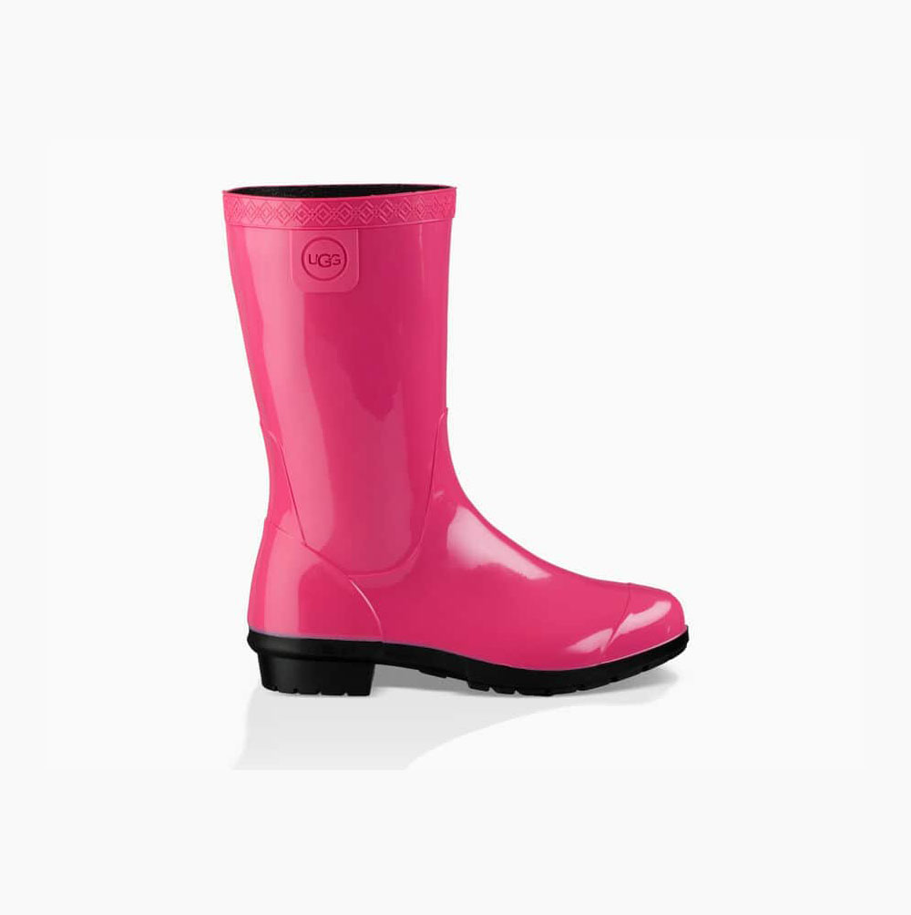 UGG Raana Pink Rain Boots for Kids (CZWX97021)